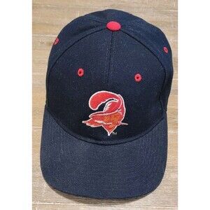 VTG Tampa Bay Buccaneers Fitted Black Hat Cap Sz 7 3/8 Logo Athletic Bucs NFL